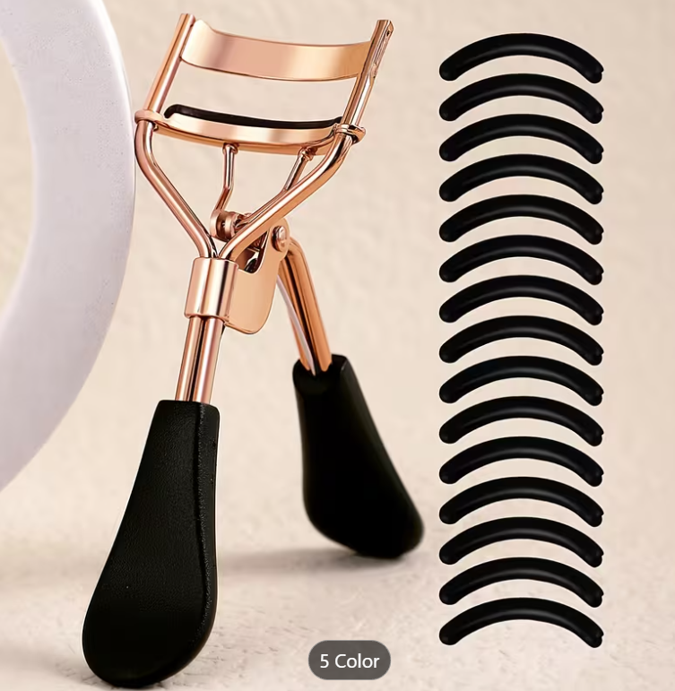 Portable Eyelash Curler with 15 Replacement Pads | Lash Lift & Curl Tool