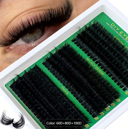 300pcs Faux Mink Individual Eyelash Extensions | 40D–100D Fluffy Dramatic Lashes