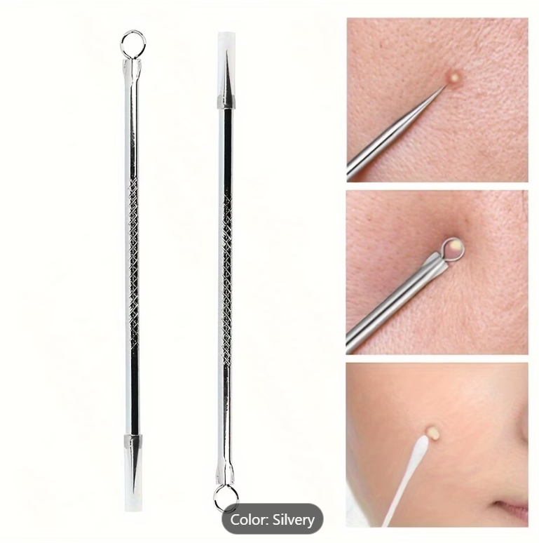 Say Goodbye to Blackheads | Stainless Steel Dual-Ended Extractor Tool