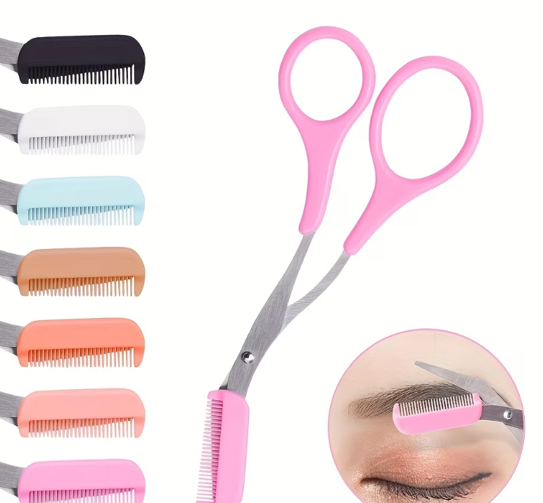 Salon Brows at Home | Eyebrow Trimmer Scissors with Comb