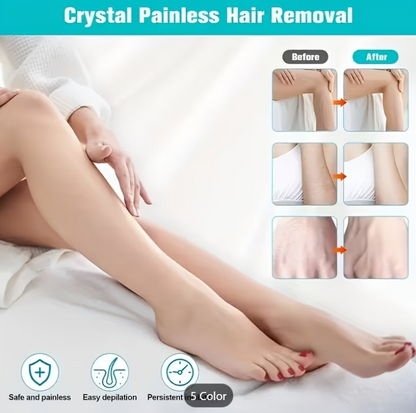 Painless Hair Removal in Minutes | Reusable Crystal Hair Eraser
