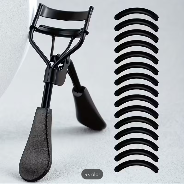 Portable Eyelash Curler with 15 Replacement Pads | Lash Lift & Curl Tool