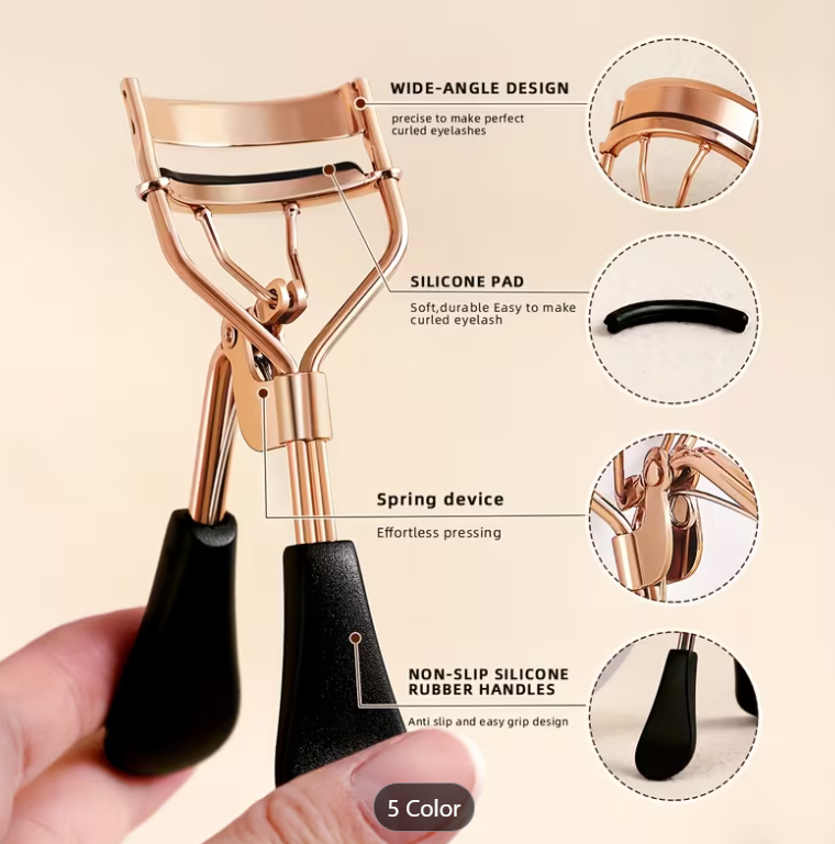 Portable Eyelash Curler with 15 Replacement Pads | Lash Lift & Curl Tool