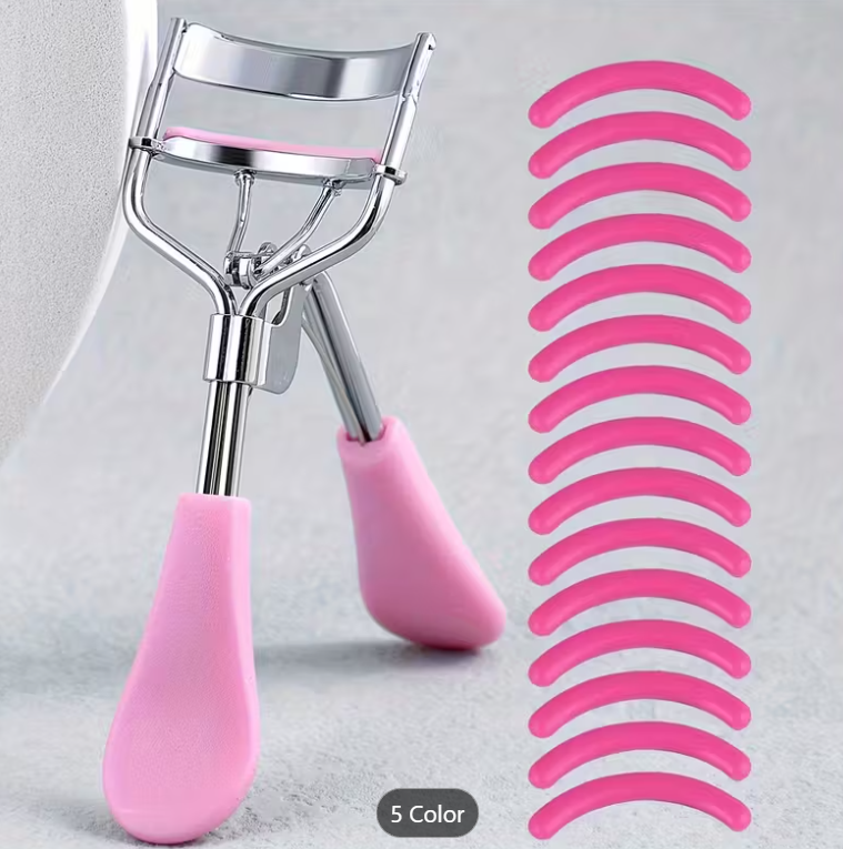 Portable Eyelash Curler with 15 Replacement Pads | Lash Lift & Curl Tool