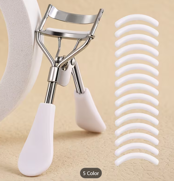 Portable Eyelash Curler with 15 Replacement Pads | Lash Lift & Curl Tool