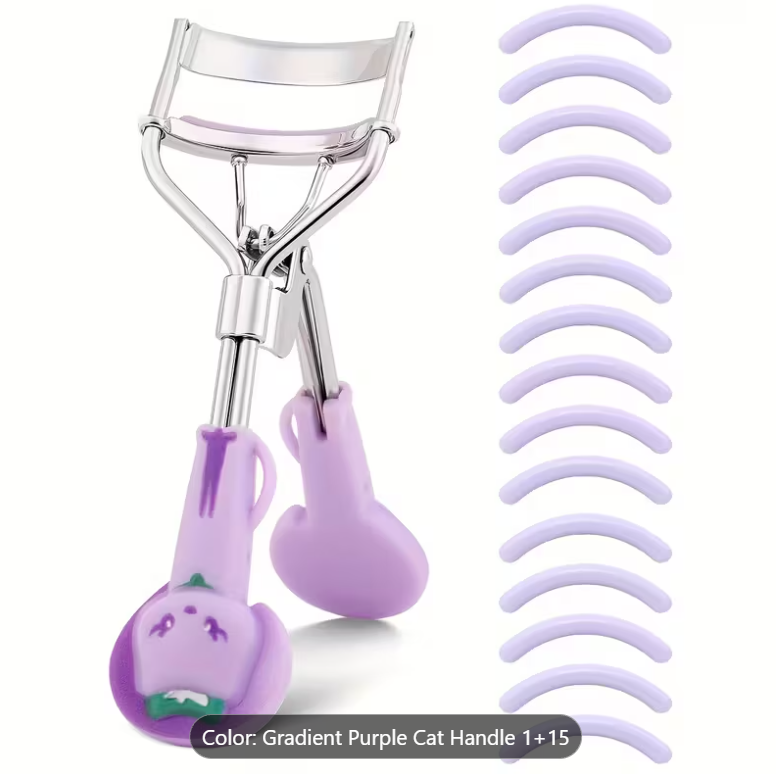 Portable Eyelash Curler with 15 Replacement Pads | Lash Lift & Curl Tool