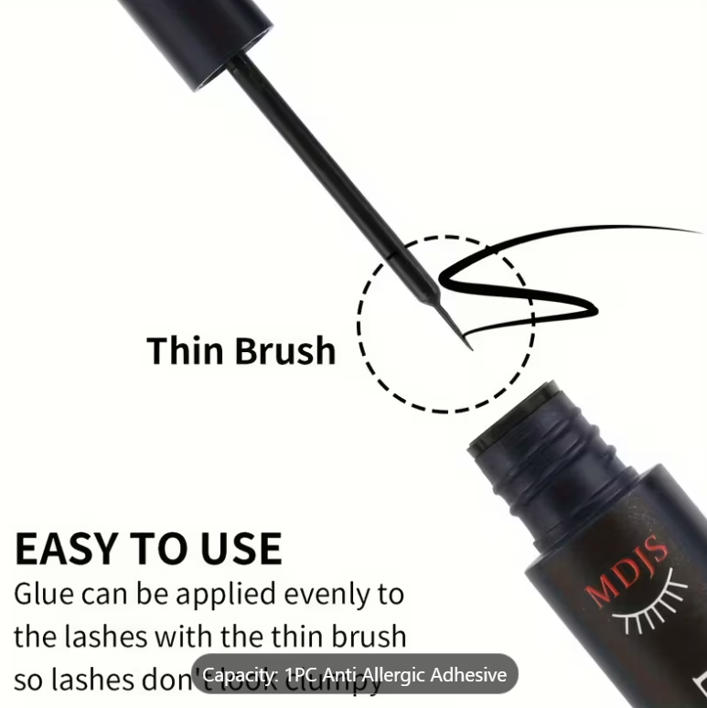 False Eyelash Glue | Super Strong Hold Quick-Drying Black Adhesive