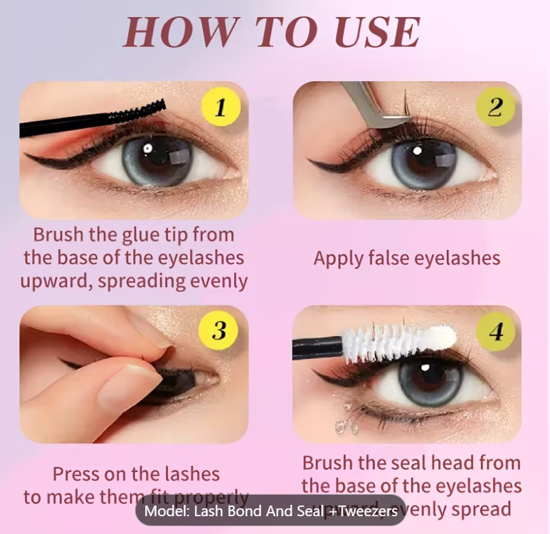 The Lash Glue That Actually Lasts | 2-in-1 Bond, Seal & Tweezers