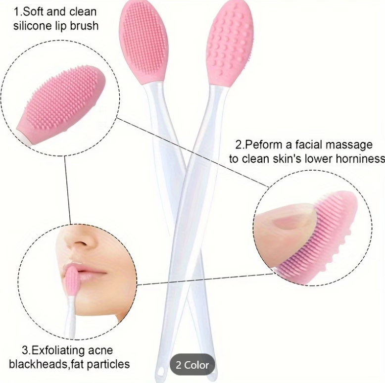 Smooth, Soft Lips at Home | Silicone Exfoliating Lip & Nose Brush
