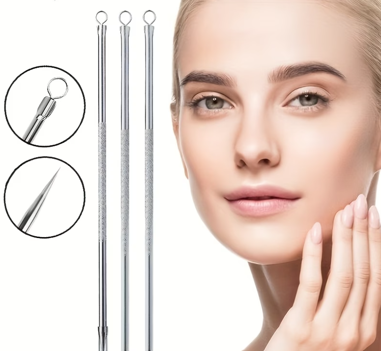 Say Goodbye to Blackheads | Stainless Steel Dual-Ended Extractor Tool