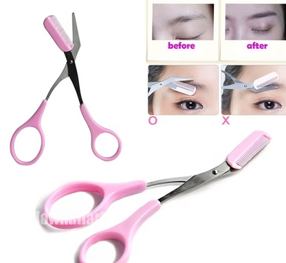 Salon Brows at Home | Eyebrow Trimmer Scissors with Comb