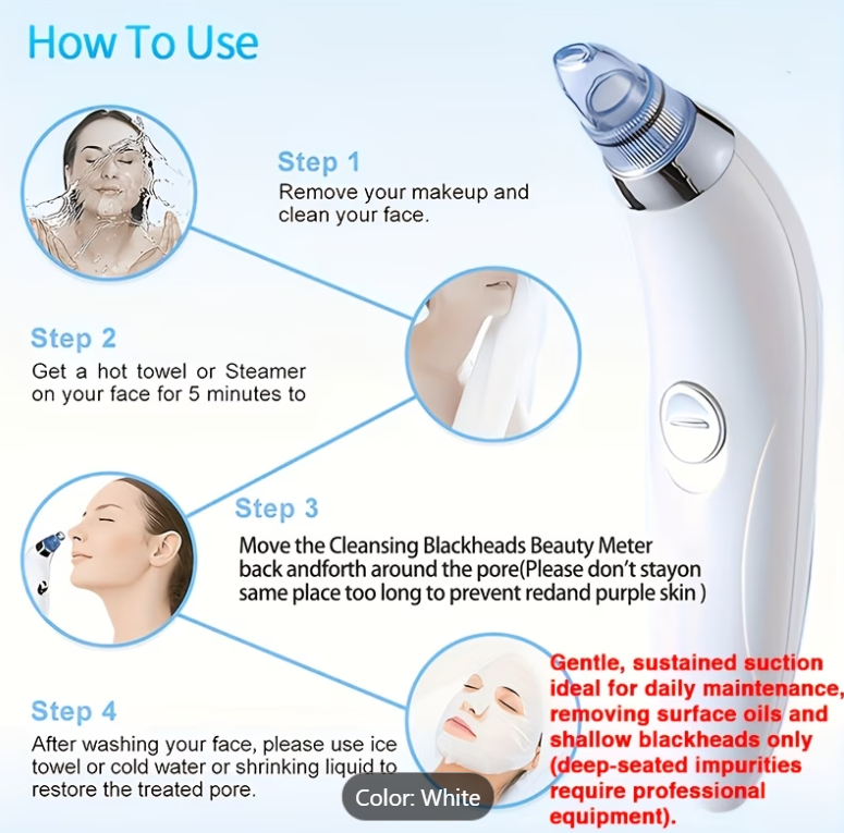 Salon-Level Pore Cleansing | GENAI Electric Blackhead Vacuum Remover