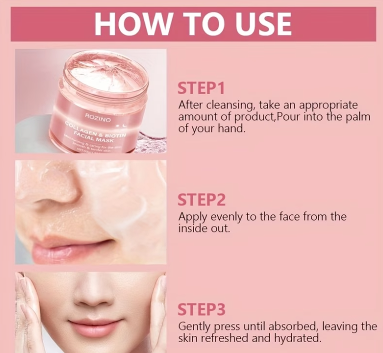 Peel Into Radiant Skin | Collagen & Biotin Hydrating Facial Mask
