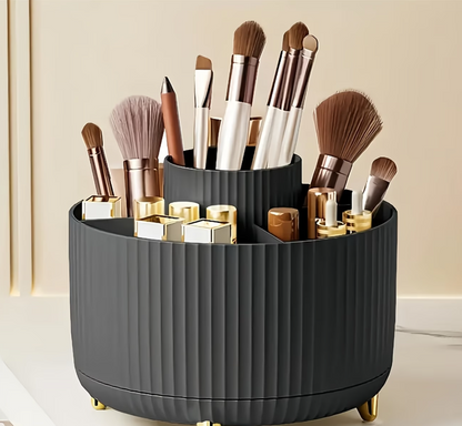 Keep Your Glam Organised | 360° Rotating Makeup Brush & Cosmetic Organiser